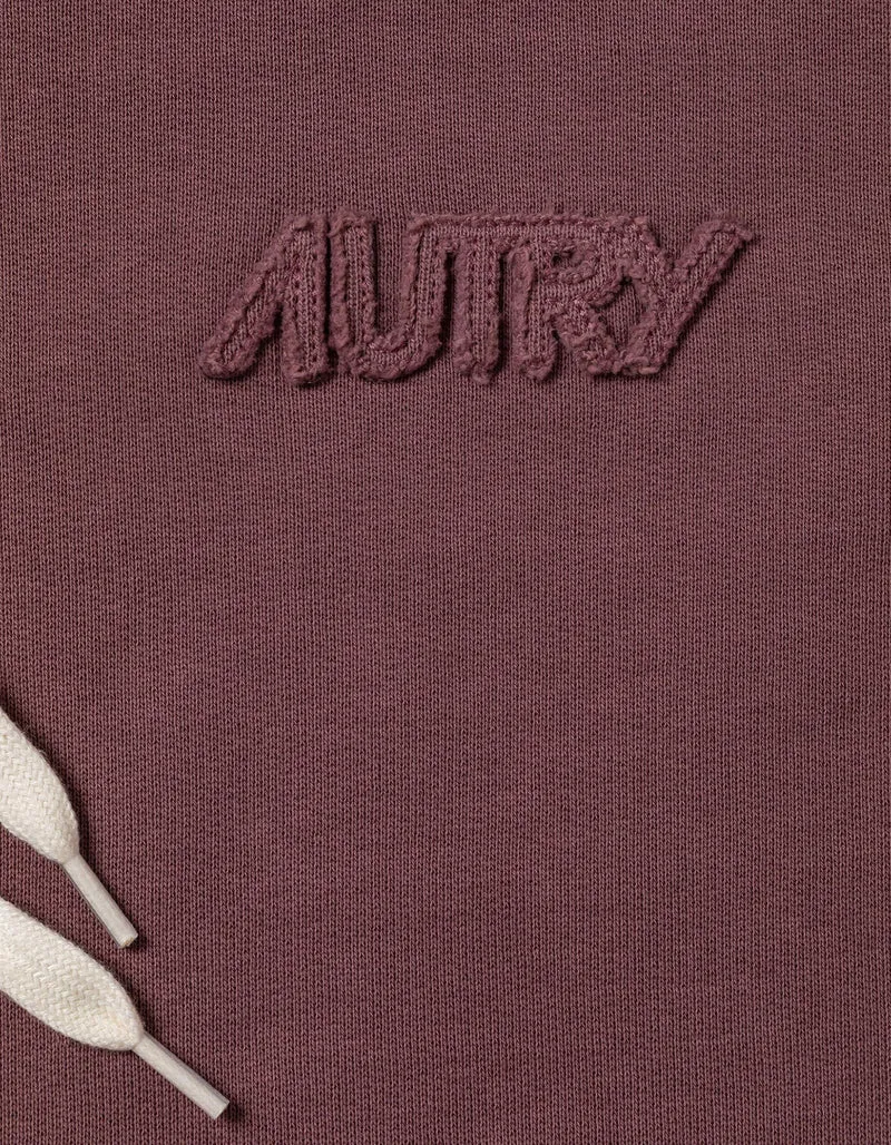 Washed-Out Hoodie mit Label-Stickerei