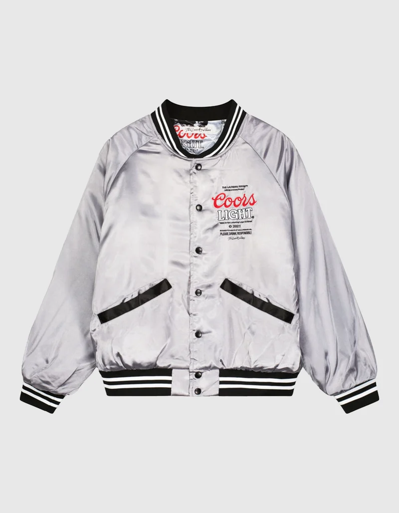 Bestickte Satin College-Jacke