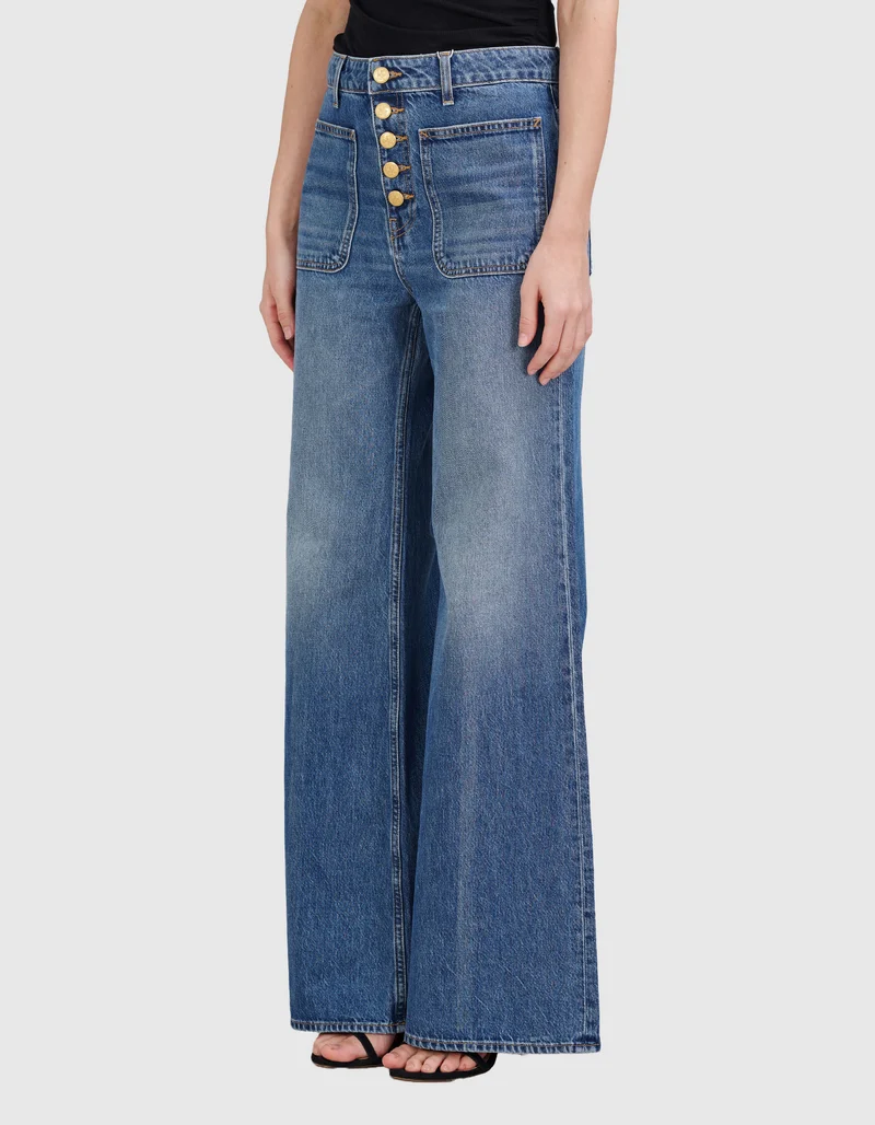 Washed-Out Wide-Leg Jeans Gwynne
