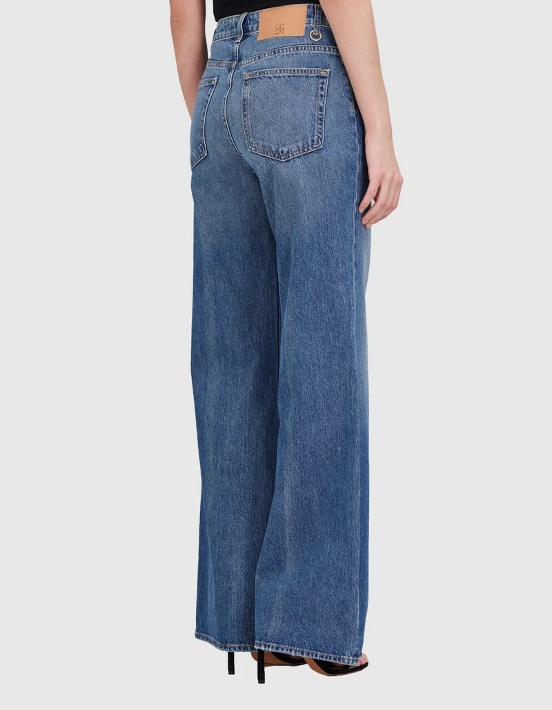 Washed-Out Wide-Leg Jeans Gwynne