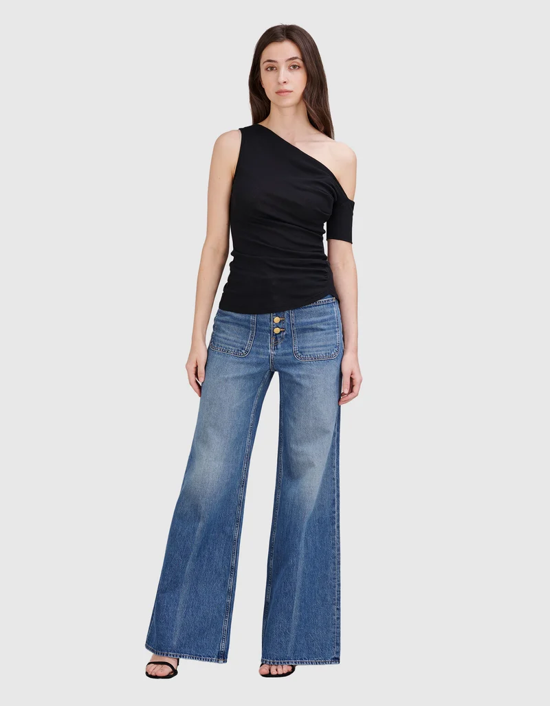 Washed-Out Wide-Leg Jeans Gwynne
