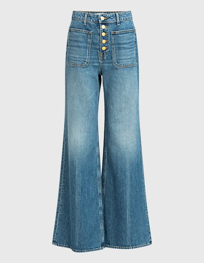 Washed-Out Wide-Leg Jeans Gwynne