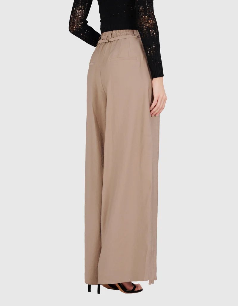 Wide-Leg Hose mit Bindegürtel