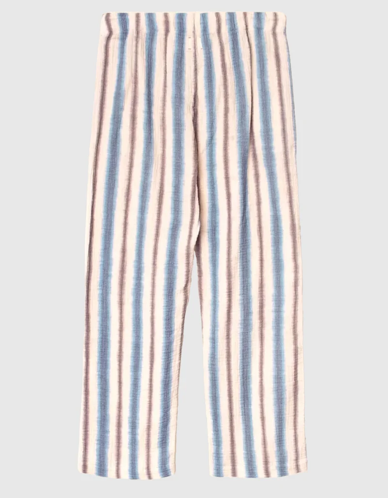 Gestreifte Musselin-Hose Blanche