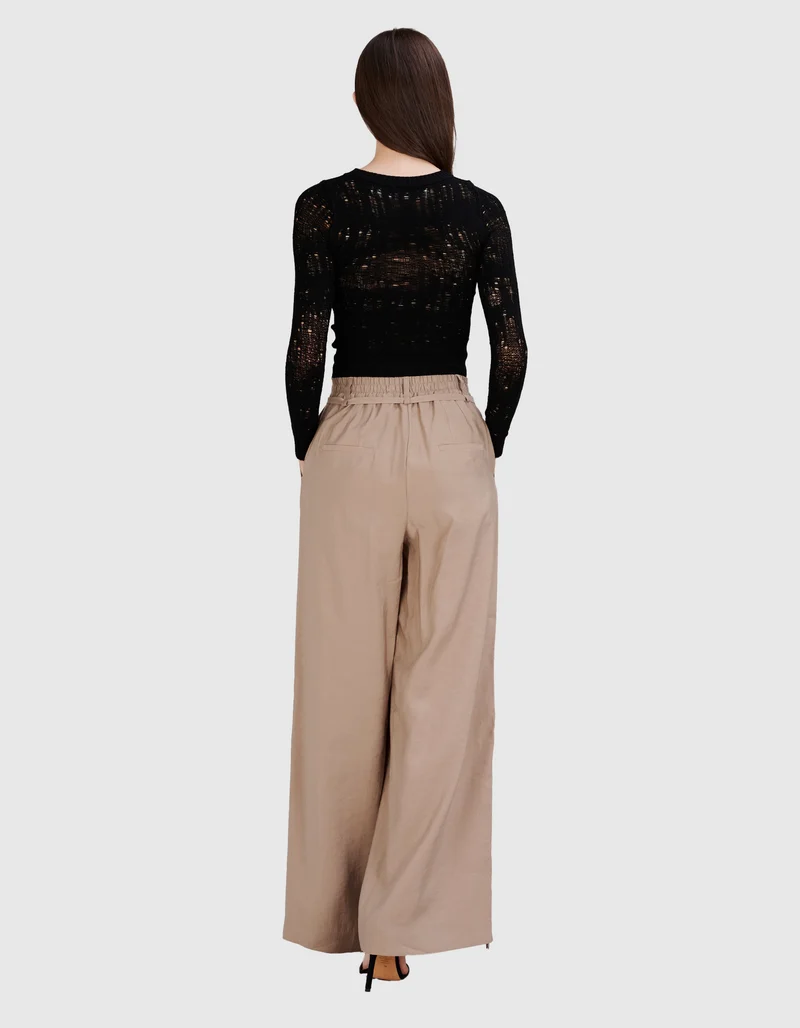Semi-Transparentes Feinstrick-Longsleeve