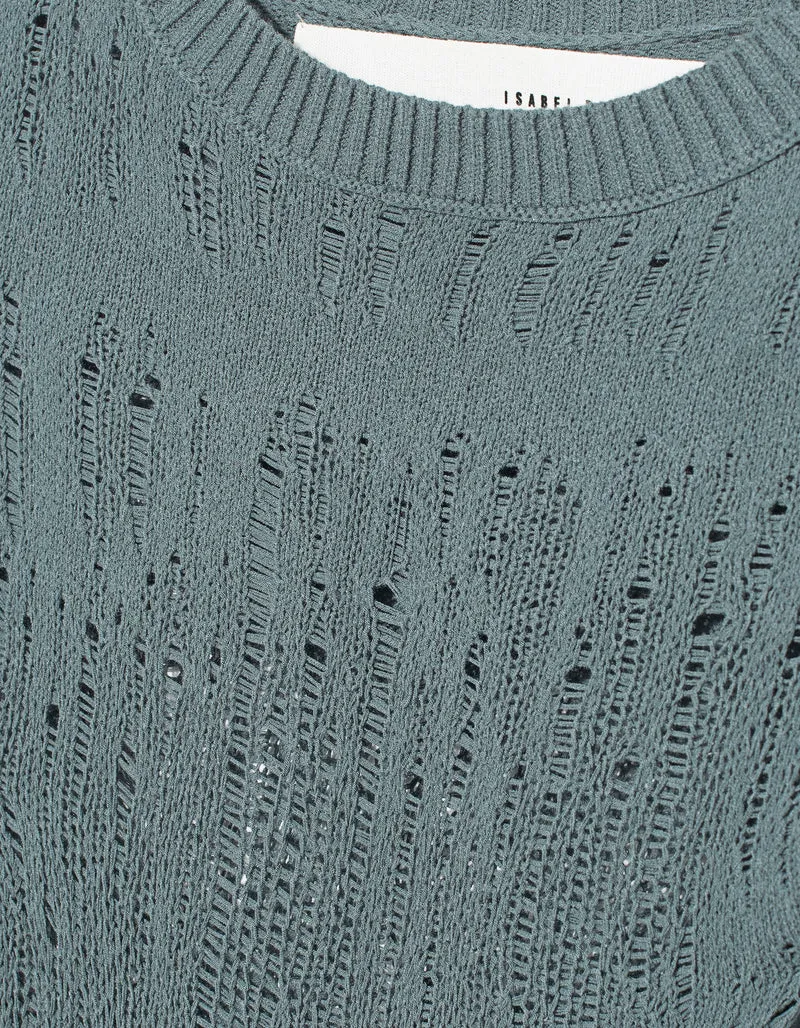 Semi-Transparentes Feinstrick-Longsleeve