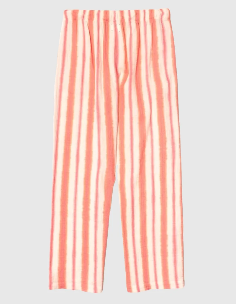 Gestreifte Wide-Leg Hose Blanche