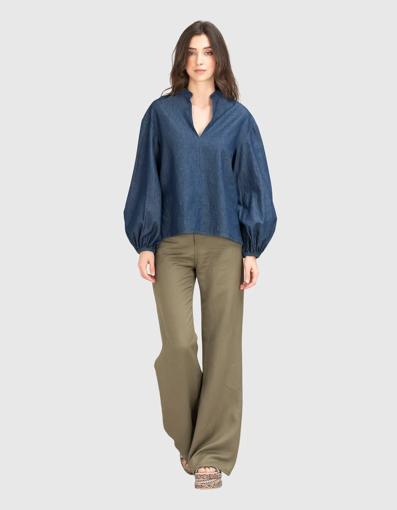 Wide-Leg Hose Amber