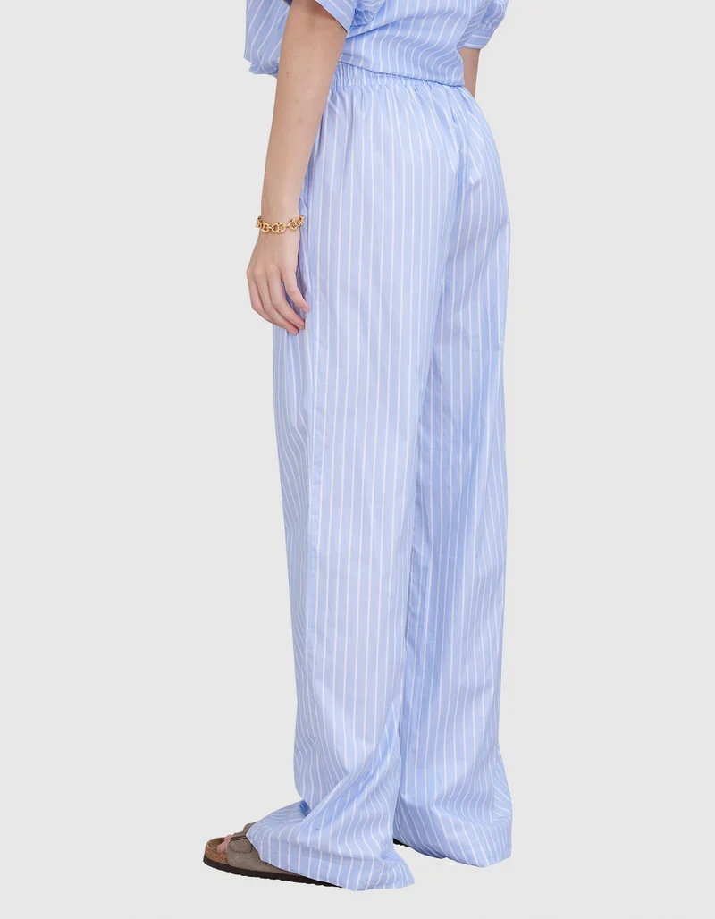 Gestreifte Wide-Leg Hose