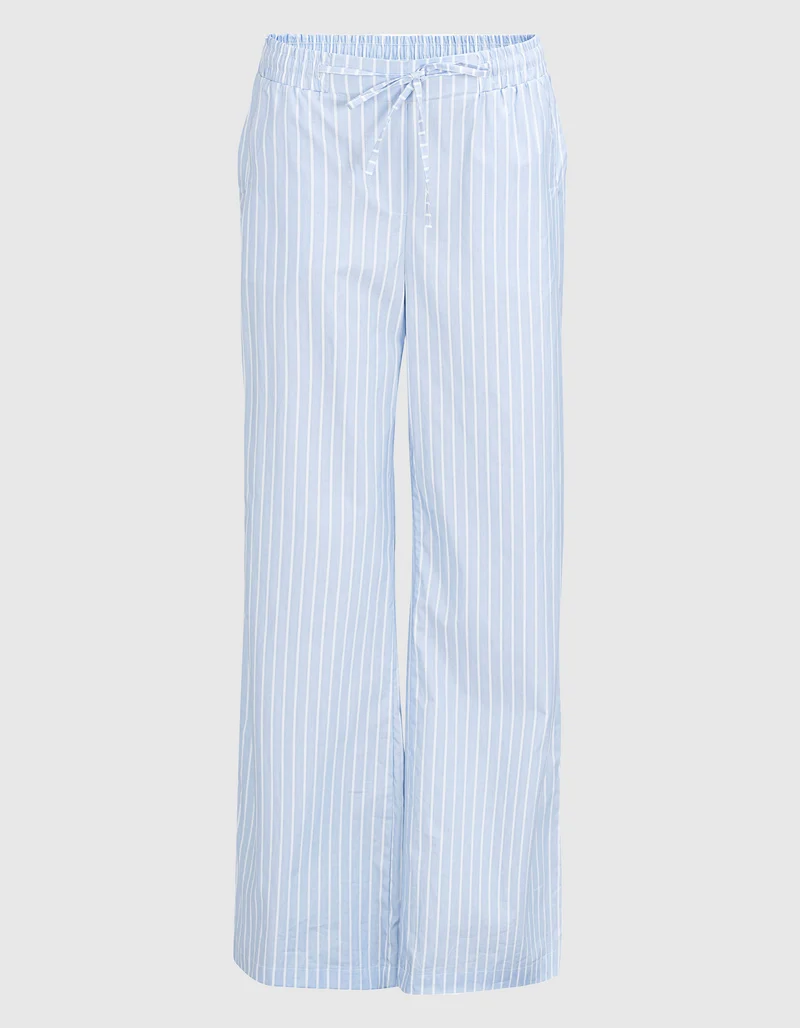 Gestreifte Wide-Leg Hose