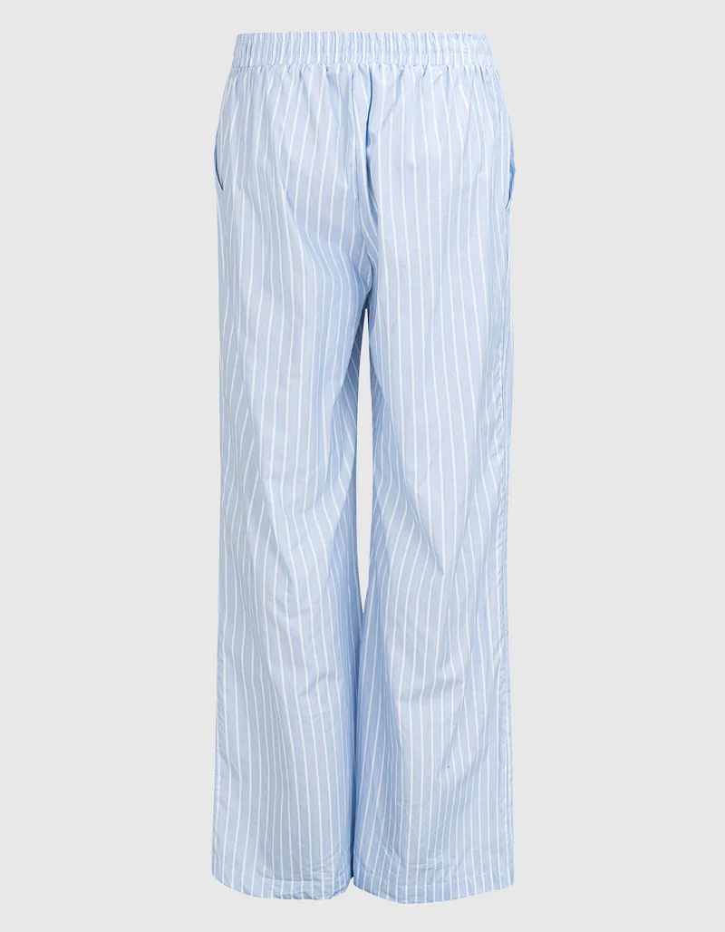 Gestreifte Wide-Leg Hose