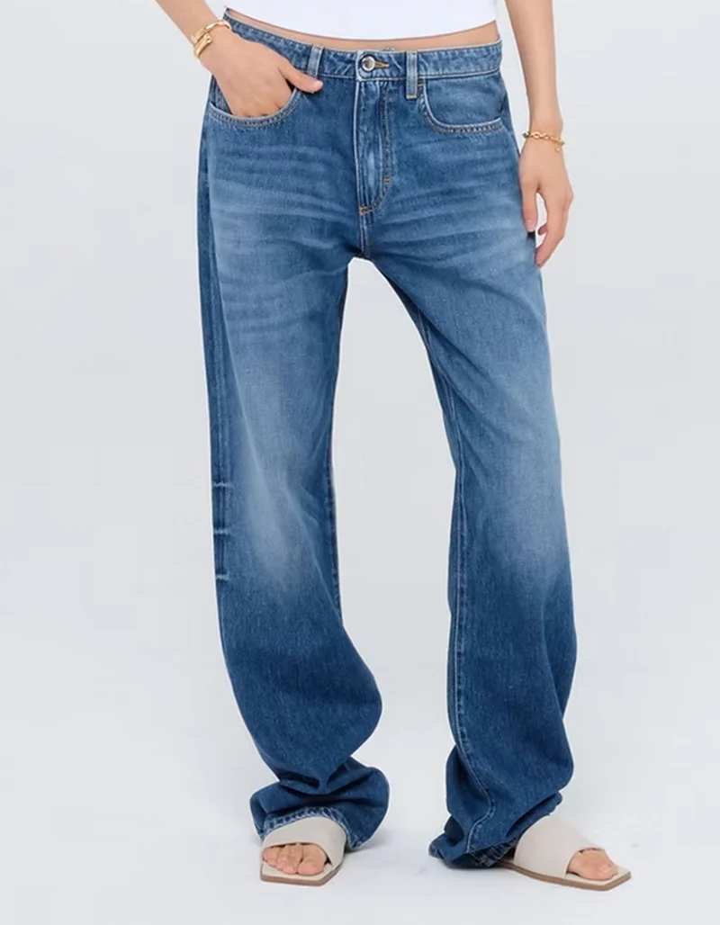Washed-Out Wide-Leg Jeans Iris