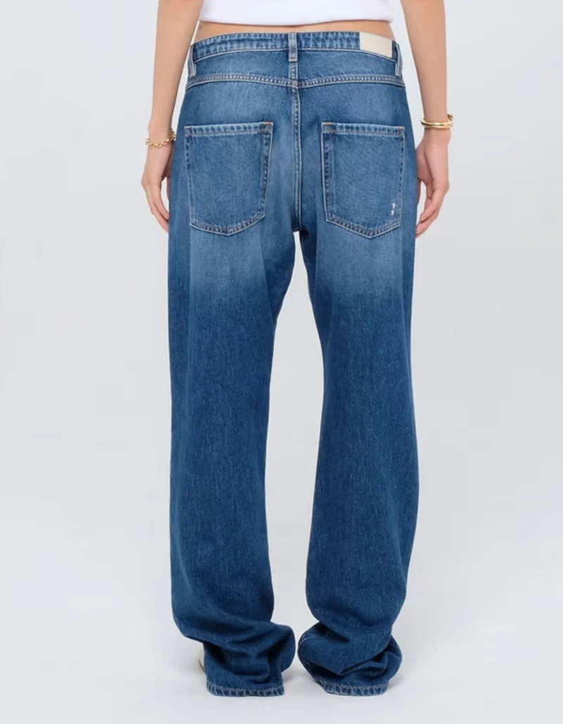 Washed-Out Wide-Leg Jeans Iris