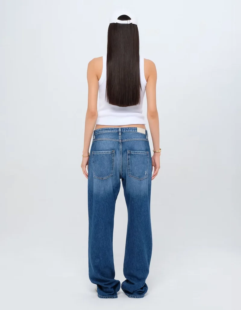 Washed-Out Wide-Leg Jeans Iris