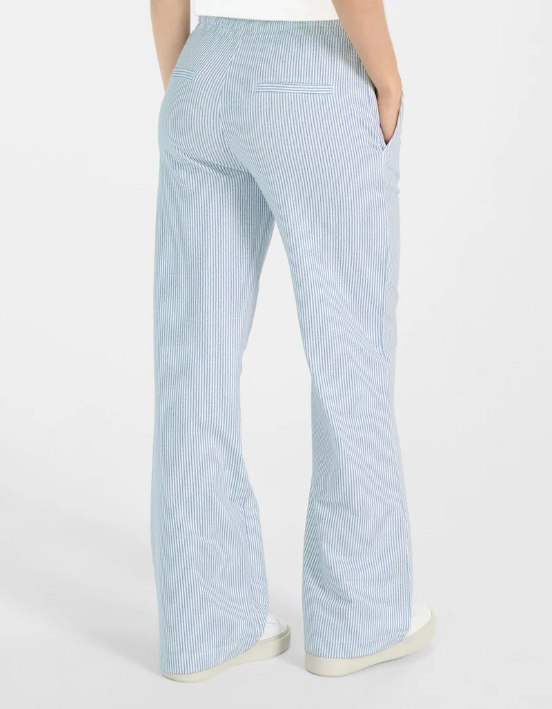 Gestreifte Wide-Leg Hose Marisa