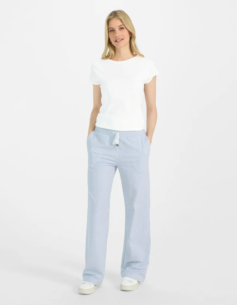 Gestreifte Wide-Leg Hose Marisa