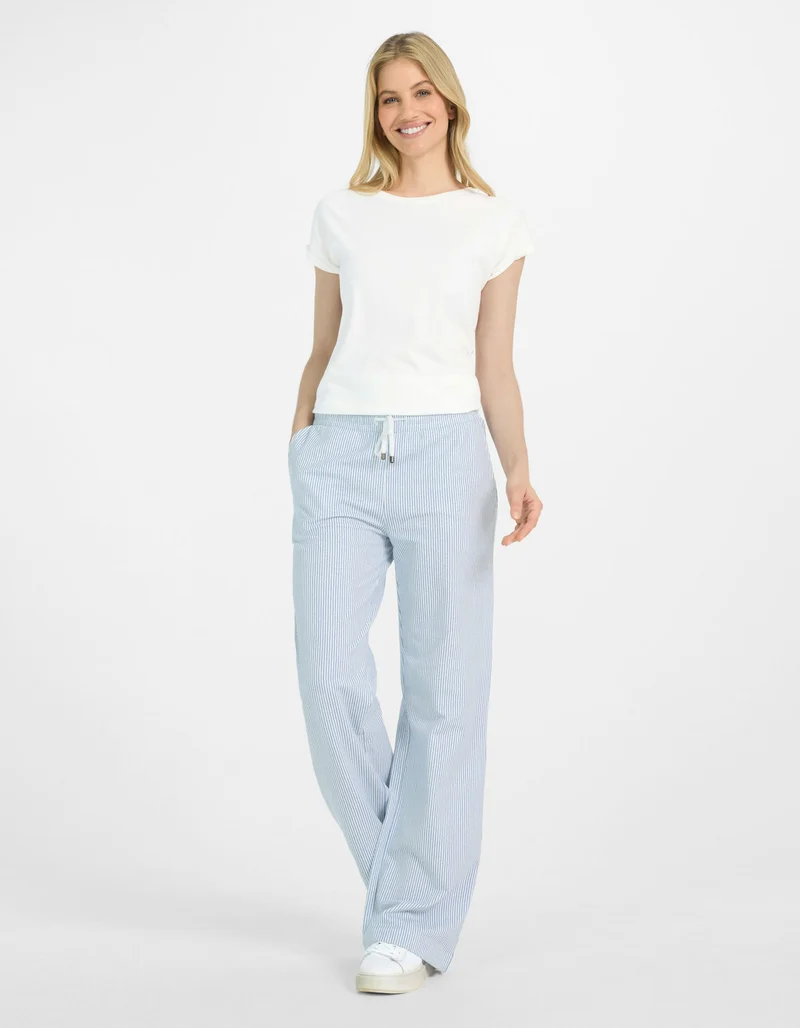Gestreifte Wide-Leg Hose Marisa