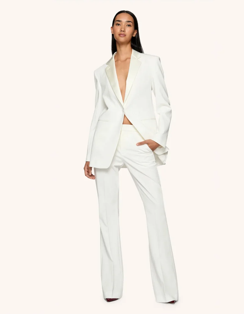 Einreihiger Blazer mit Satin-Revers