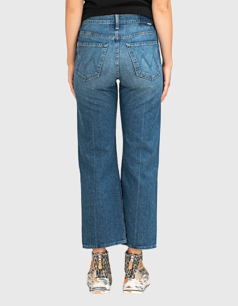 Washed-Out Wide-Leg Jeans