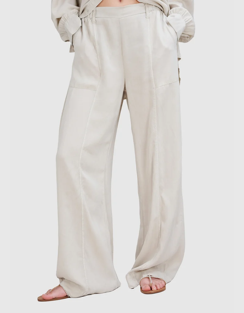 Wide-Leg Hose mit elastischem Bund