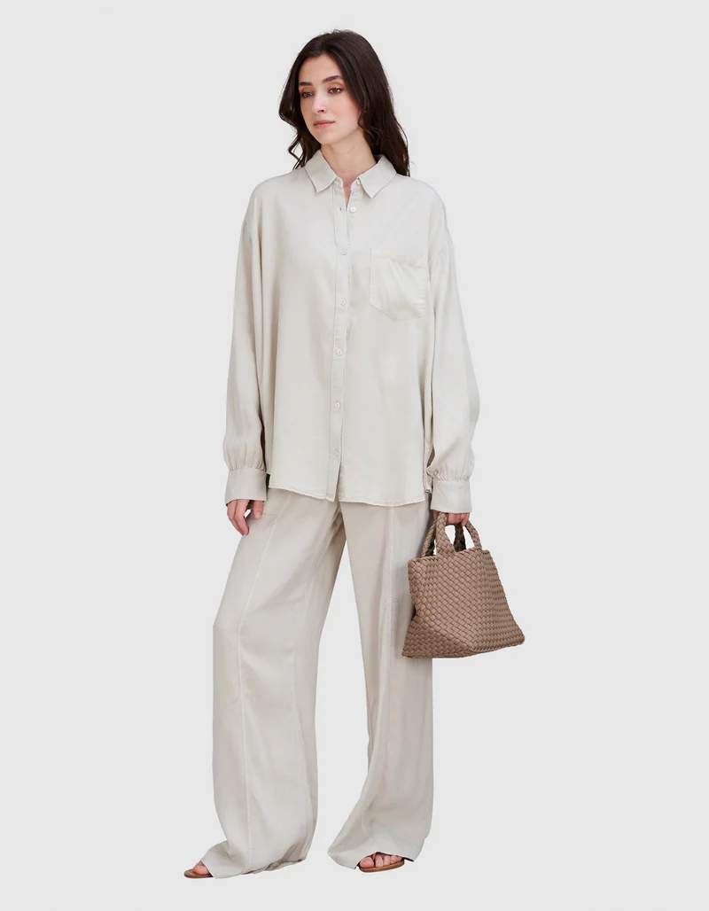 Wide-Leg Hose mit elastischem Bund