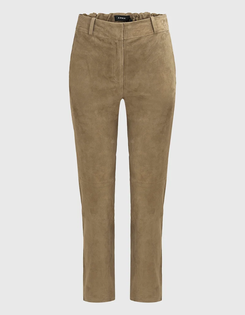 Veloursleder-Straight-Leg Hose Jen