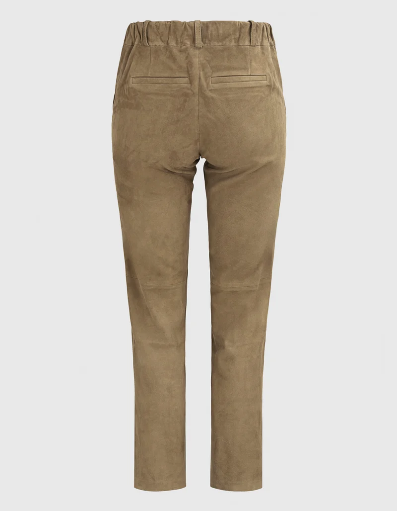 Veloursleder-Straight-Leg Hose Jen