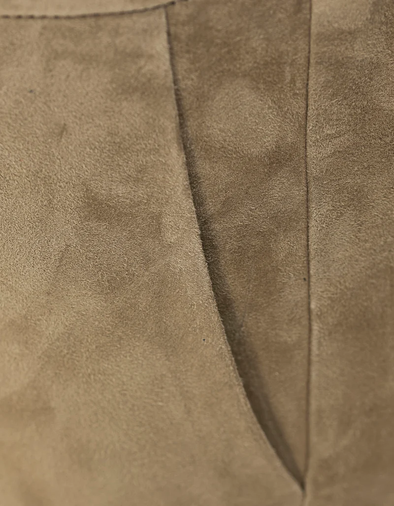Veloursleder-Straight-Leg Hose Jen