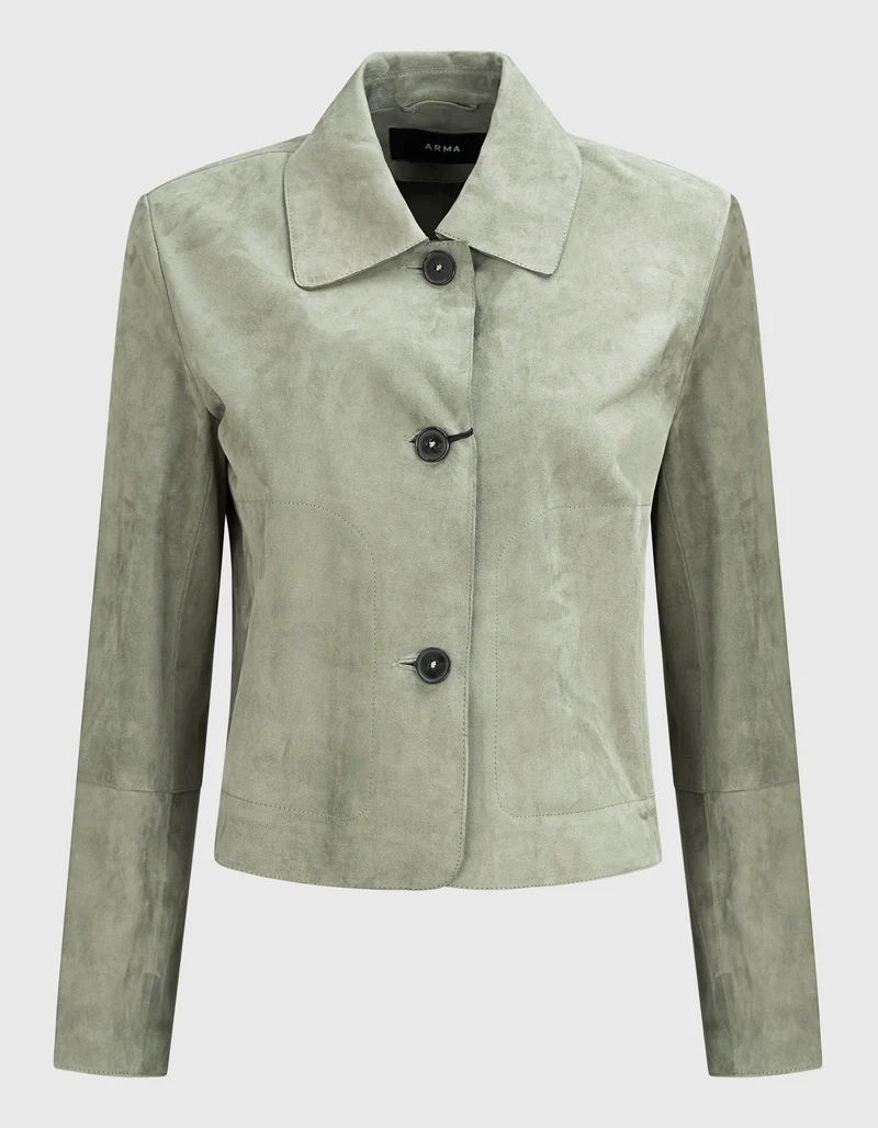 Veloursleder-Jacke Emy mit Eingrifftaschen