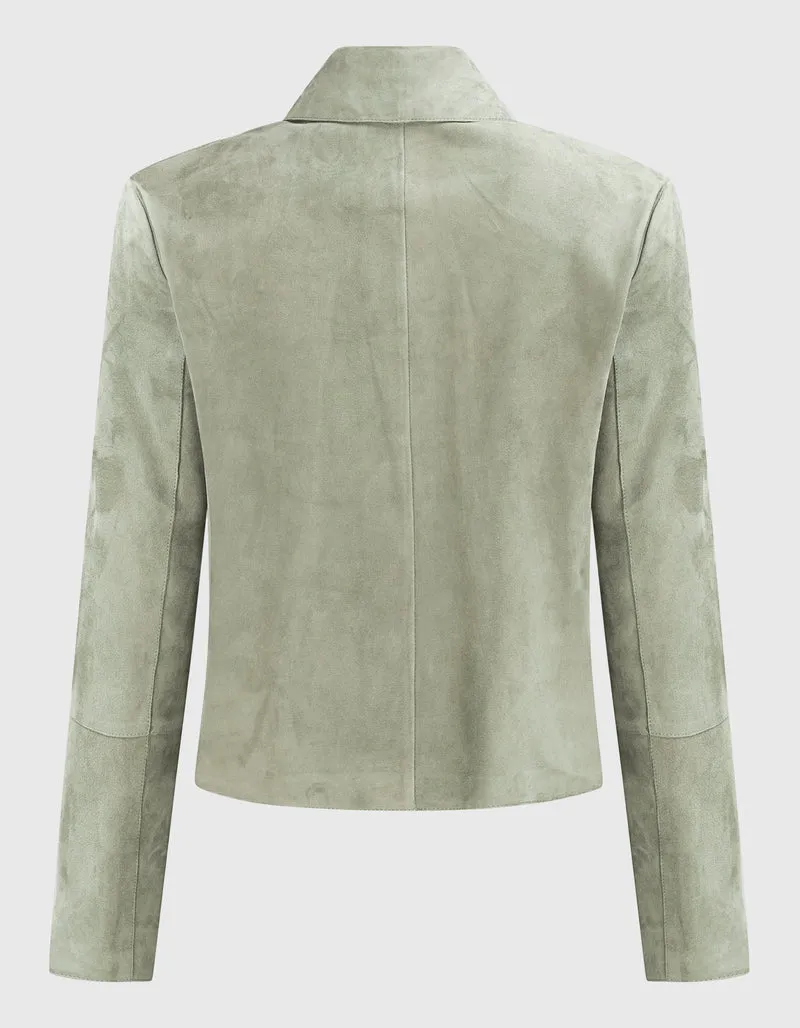Veloursleder-Jacke Emy mit Eingrifftaschen