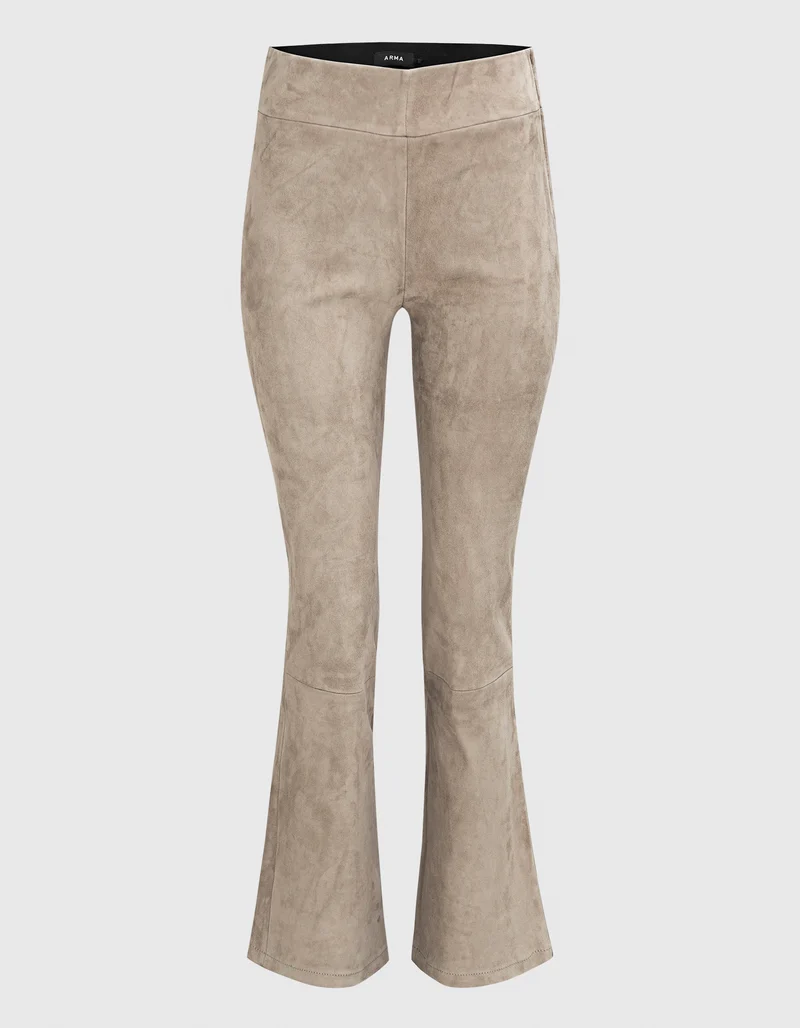 Kick-Flare Veloursleder-Hose Zaragozsa
