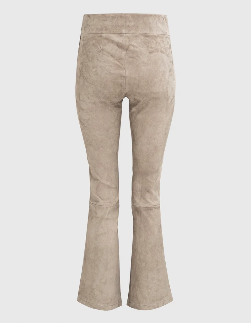Kick-Flare Veloursleder-Hose Zaragozsa