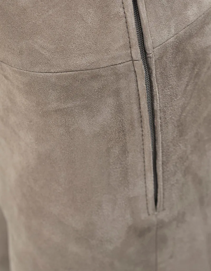 Kick-Flare Veloursleder-Hose Zaragozsa