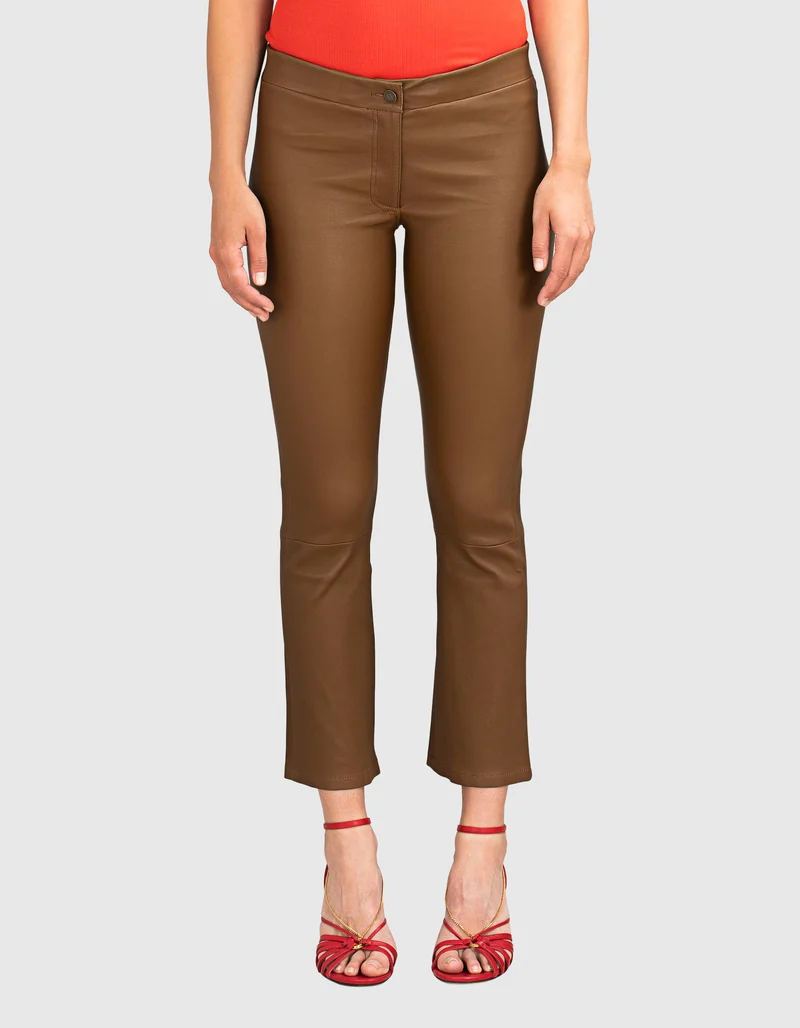 Kick-Flare Lammleder-Hose Lively