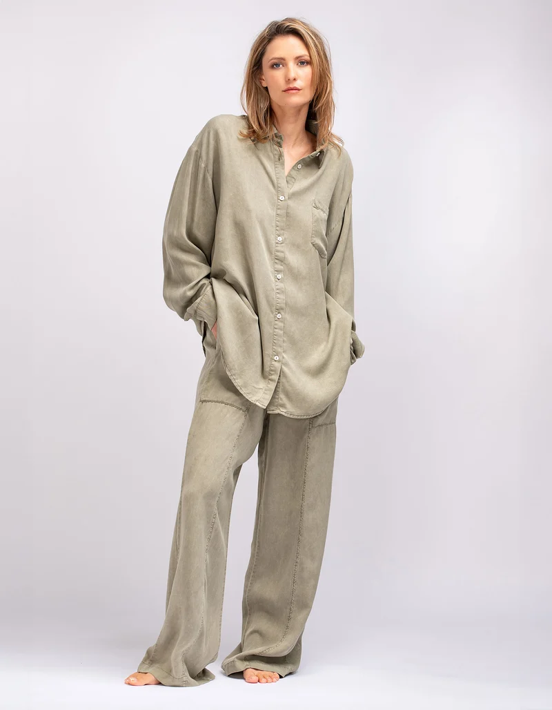 Wide-Leg Hose mit elastischem Bund