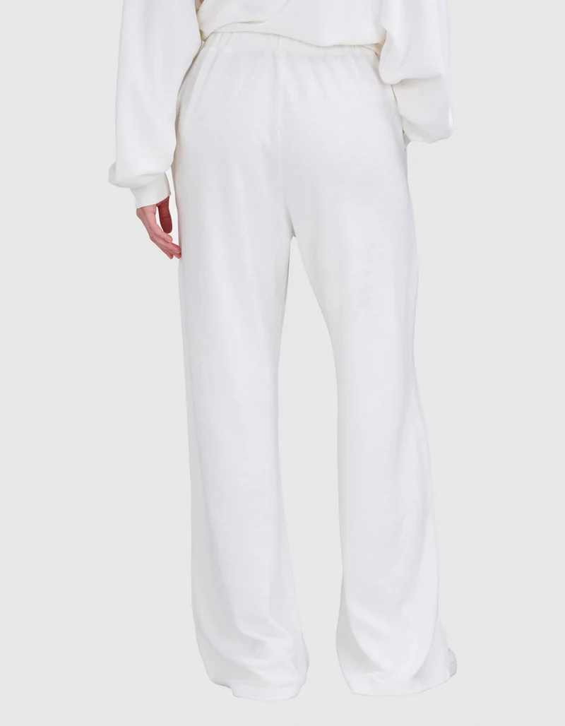 Wide-Leg Frottee Hose
