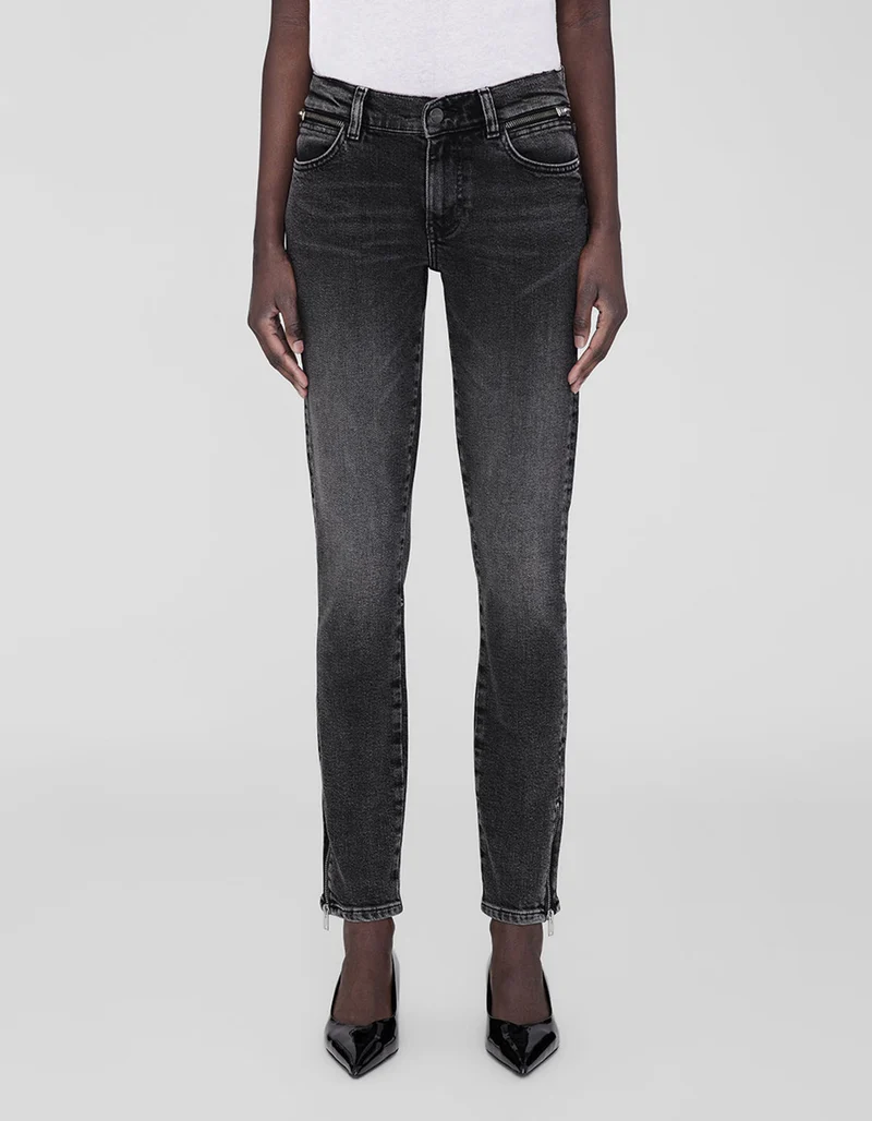 Skinny-Fit Jeans mit Zipper-Details Jax