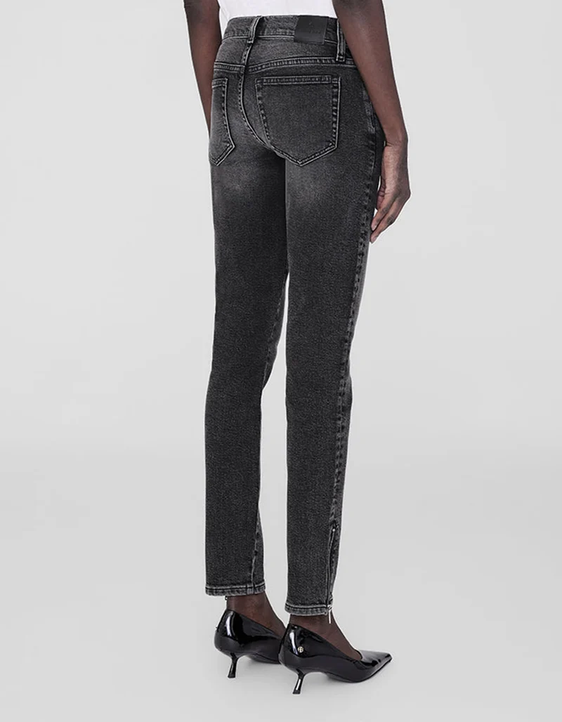 Skinny-Fit Jeans mit Zipper-Details Jax