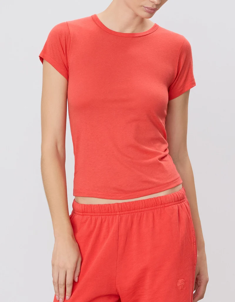 T-Shirt mit Rundhalsausschnitt Poppy