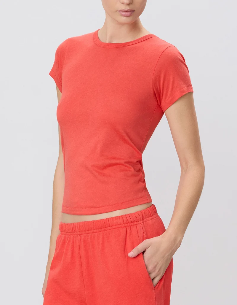 T-Shirt mit Rundhalsausschnitt Poppy