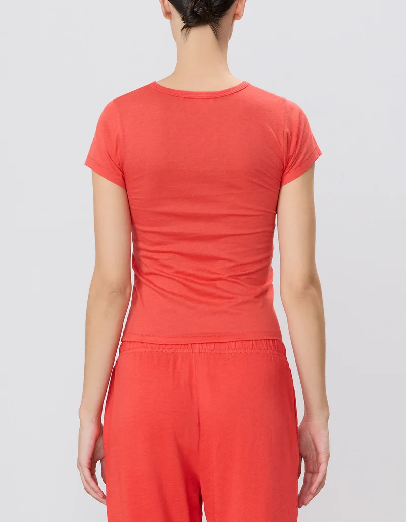T-Shirt mit Rundhalsausschnitt Poppy