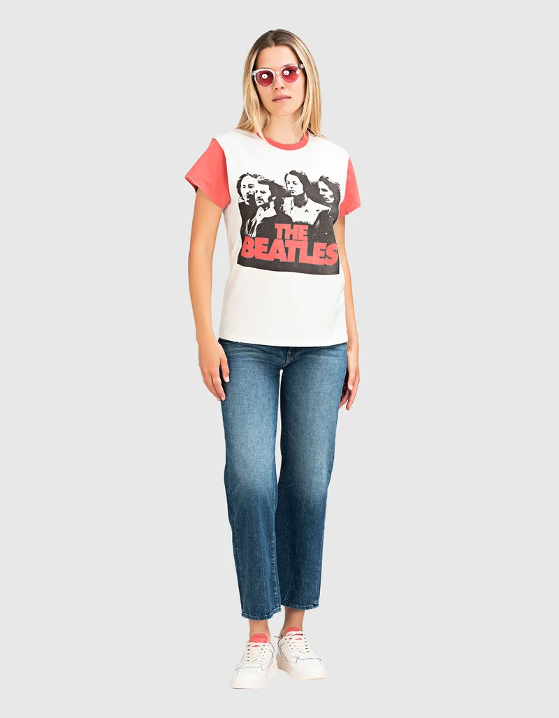 Bedrucktes Oversize T-Shirt im Vintage-Look