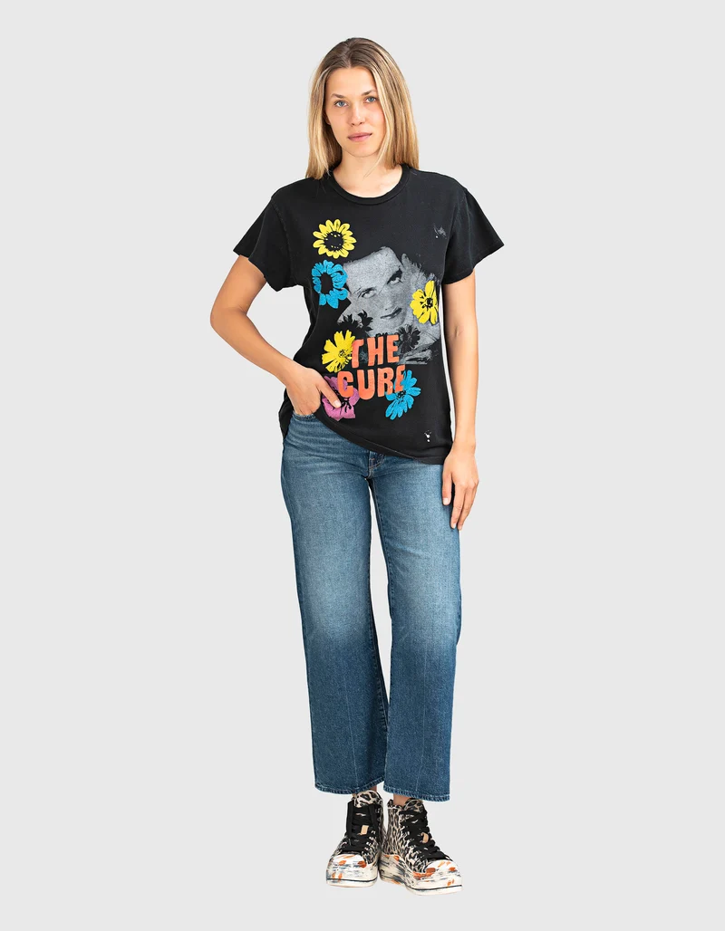 Bedrucktes Oversize T-Shirt im Vintage-Look