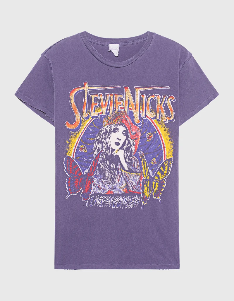 Bedrucktes Oversize T-Shirt im Vintage-Look mit Glitter-Finish