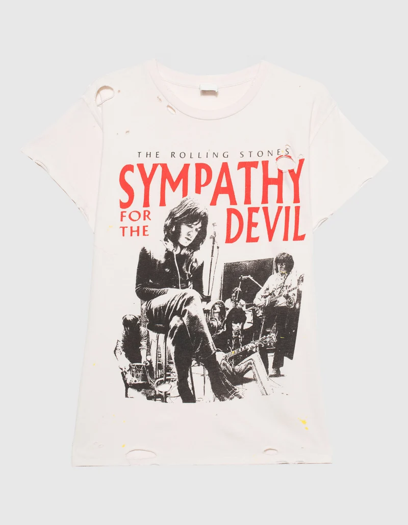 Bedrucktes Oversize T-Shirt im Destroyed-Look