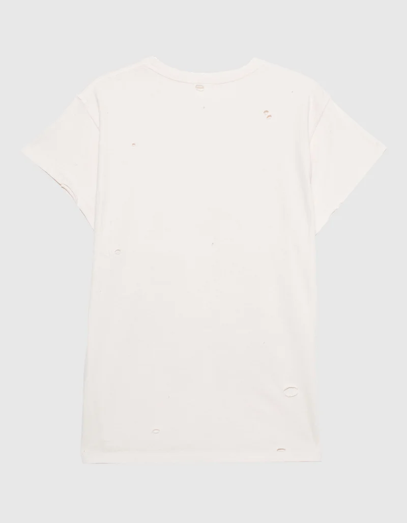 Bedrucktes Oversize T-Shirt im Destroyed-Look