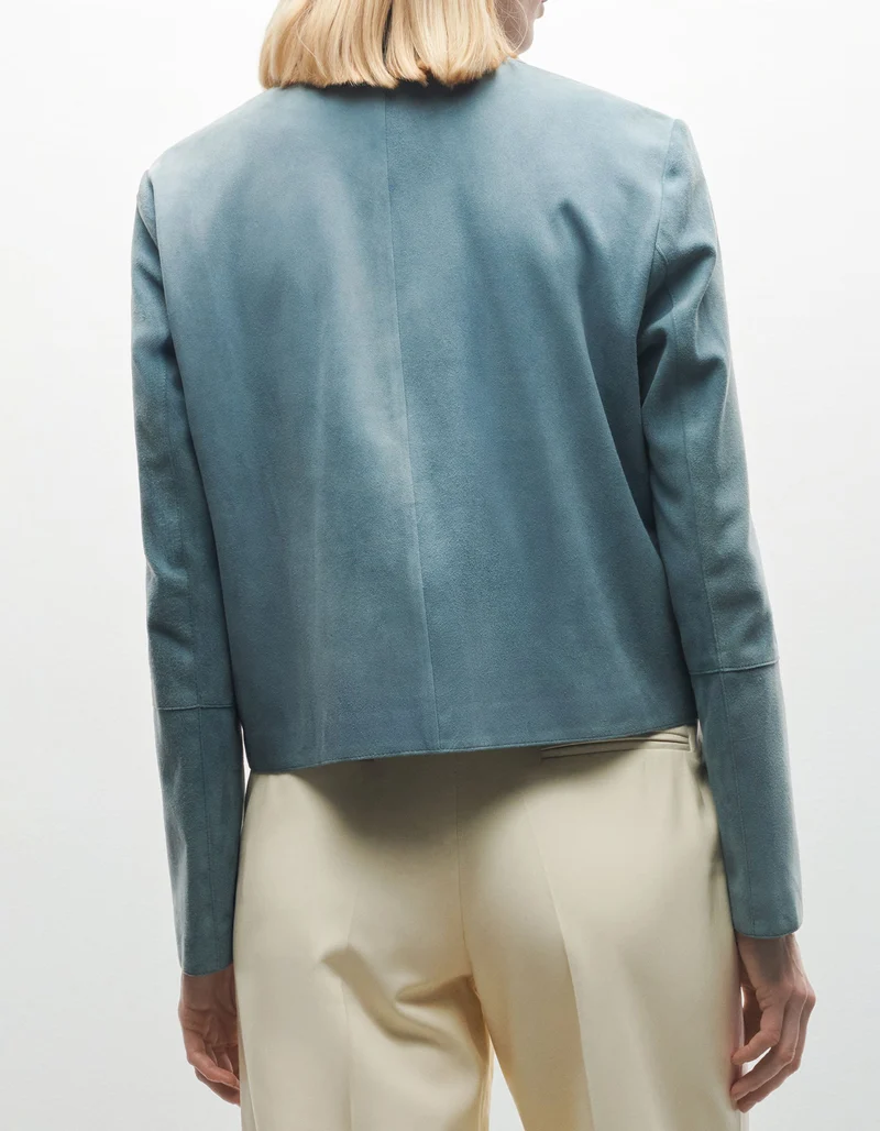 Veloursleder-Jacke Emy mit Eingrifftaschen