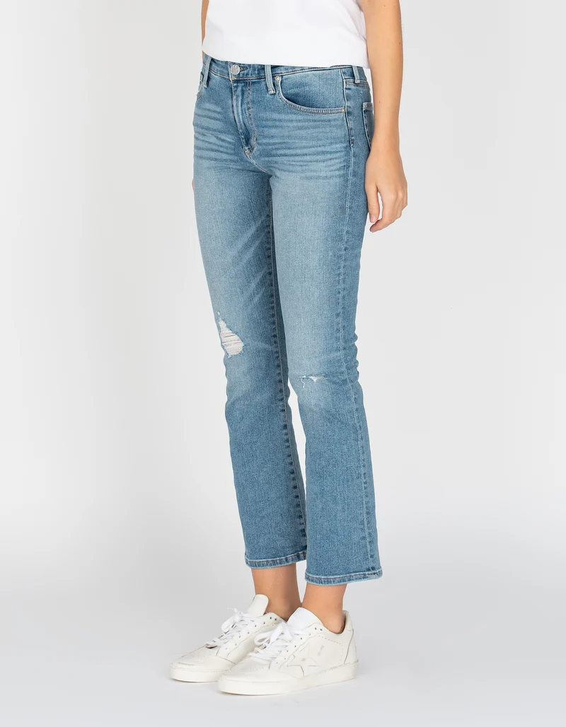 Destroyed Flare-Leg Jeans