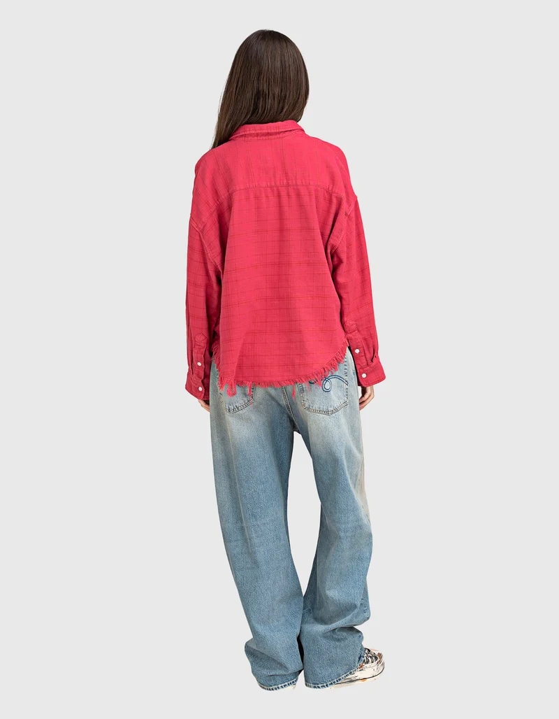 Washed-Out Wide-Leg Jeans