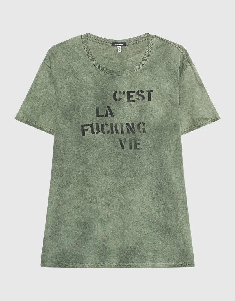 Bedrucktes Washed-Out T-Shirt